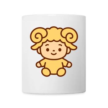 Le signe du zodiaque Bélier est super mignon ! - Mug blanc - blanc - Devant