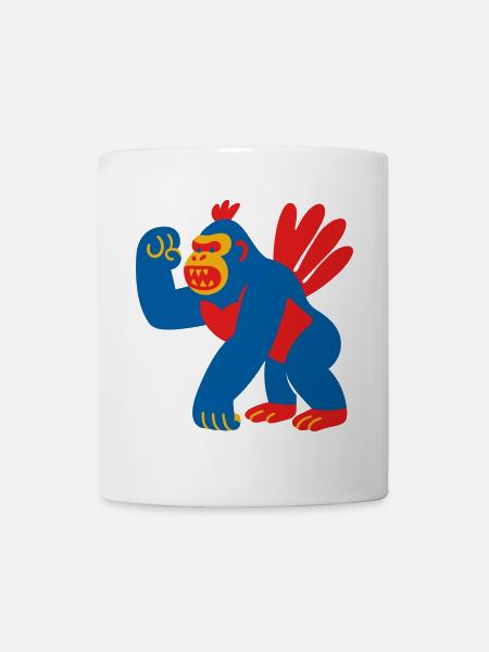 Popart Fantasy Gorilla - Tasse - Weiß