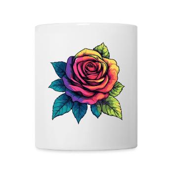 Fleur de rose - Mug blanc - blanc - Devant