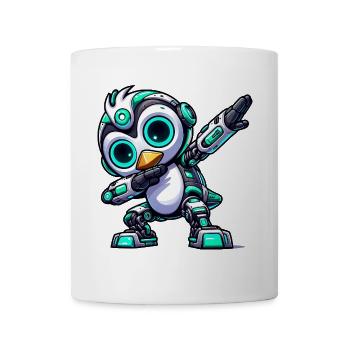 Cool Penguin Robot Cyborg Mech Astronaut Dab - Mug - white - Front