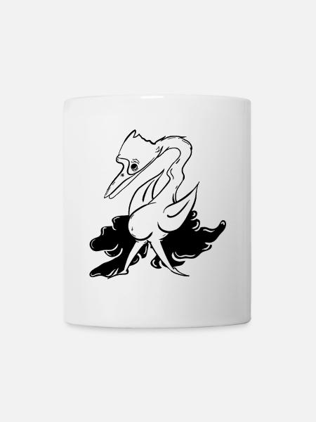 Fantasy Lying Animal with Flight Attributes - Mug - white