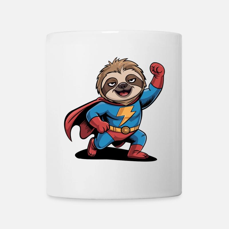 Superhelden Faultier - Tasse - Weiß