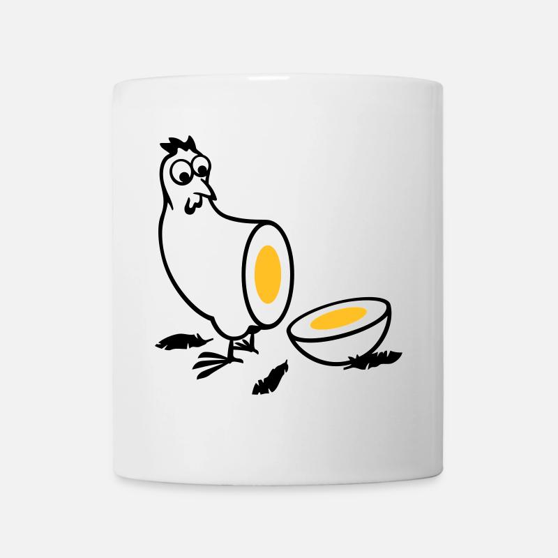 Huhn oder Ei - Tasse - Weiß