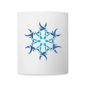 Logo flocon de neige - Mug blanc - blanc - Devant