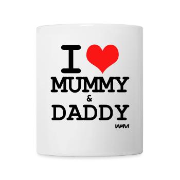 i love mummy and daddy - couleurs personnalisables - Mug blanc - blanc - Devant