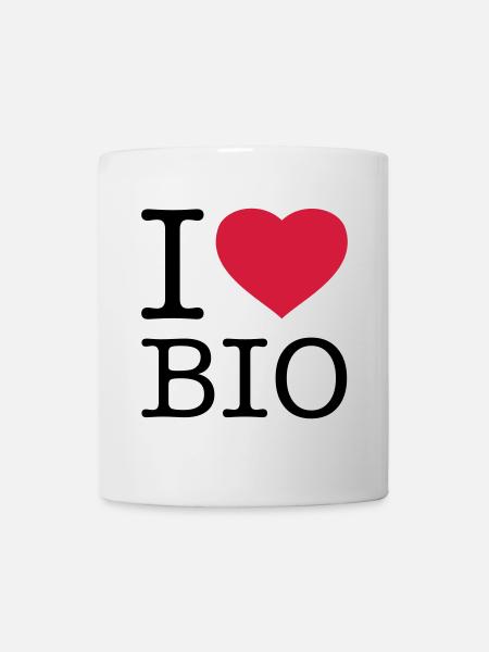 I LOVE BIO - Tasse - Weiß