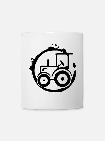 Un tracteur - Mug blanc - blanc