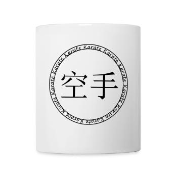 Karate Schriftzeichen Schrift chinesisch japanisch - Tasse - Weiß - Vorne