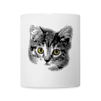 Katzenbaby mit gelben Augen - Tasse - Weiß - Vorne