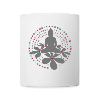 Buddha Mandala - Tasse - Weiß - Vorne