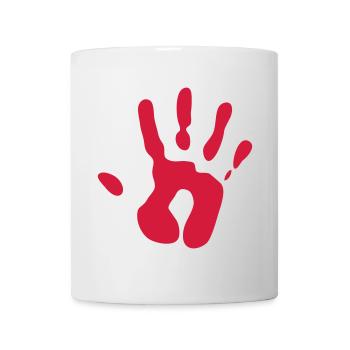 Bloody Red Hand Print - Mug - white - Front