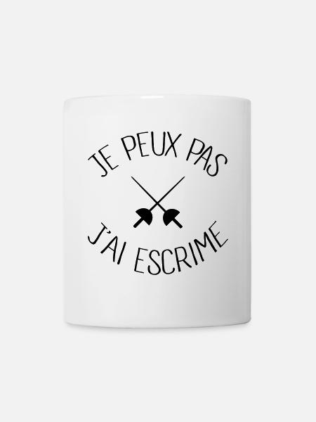 Je peux pas j'ai Escrime - Mug blanc - blanc