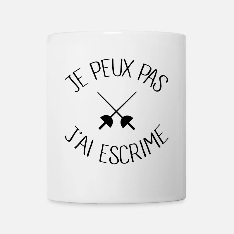 Je peux pas j'ai Escrime - Mug blanc - blanc