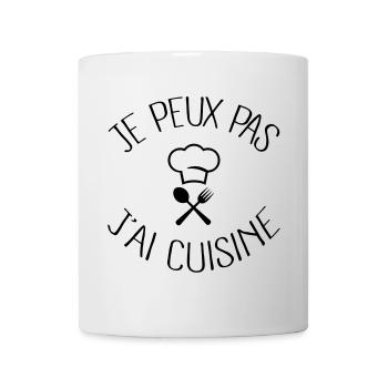 Je peux pas j'ai Cuisine - Mug blanc - blanc - Devant