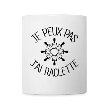 Je peux pas j'ai Raclette - Mug blanc - blanc - Devant