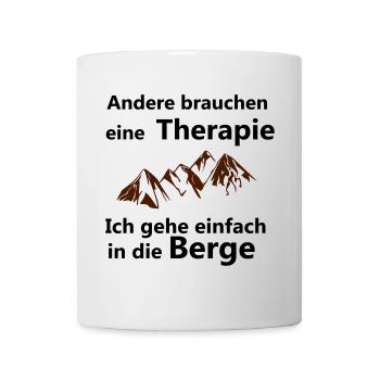 Therapie Berge - Tasse - Weiß - Vorne