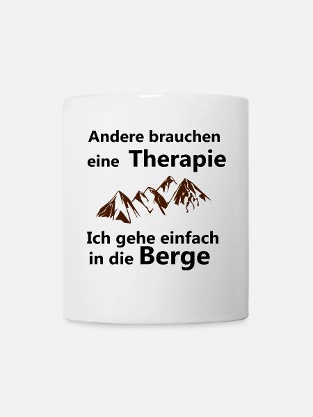 Therapie Berge - Tasse - Weiß