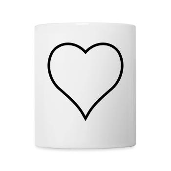 cœur - Mug blanc - blanc - Devant
