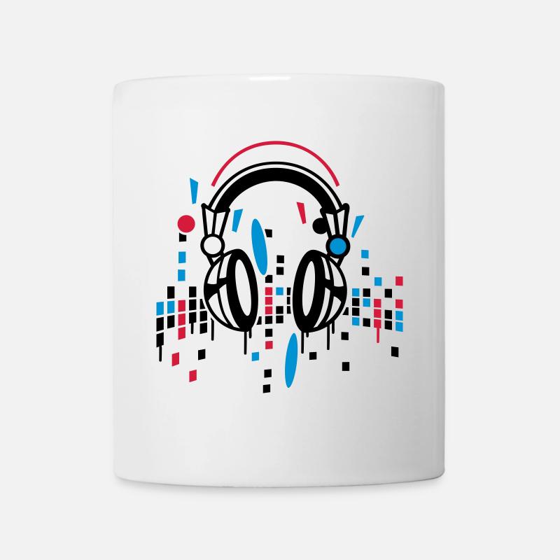 Kopfhörer Equalizer Zeichnung - Tasse - Weiß
