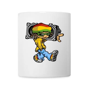 Reggae boy and radio - Tasse - Weiß - Vorne