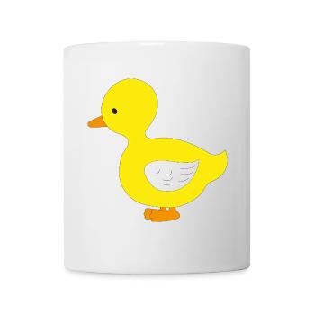 Lustige kleine gelbe Ente - Tasse - Weiß - Vorne