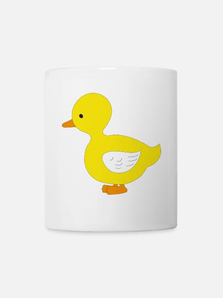Drôle de petit canard jaune - Mug blanc - blanc