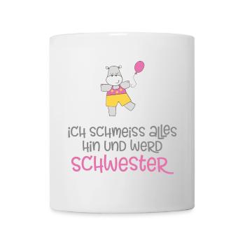Schwester - Tasse - Weiß - Vorne