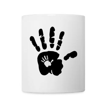 Hand in hand - hands - child - children - kids - Mug - white - Front