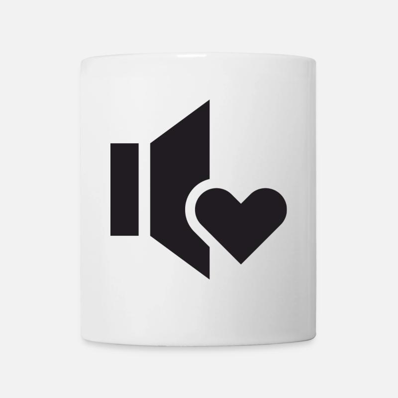 Herz und Wort - Tasse - Weiß