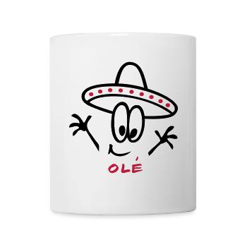 Sombrero Ole Mexique - Mug blanc - blanc - Devant
