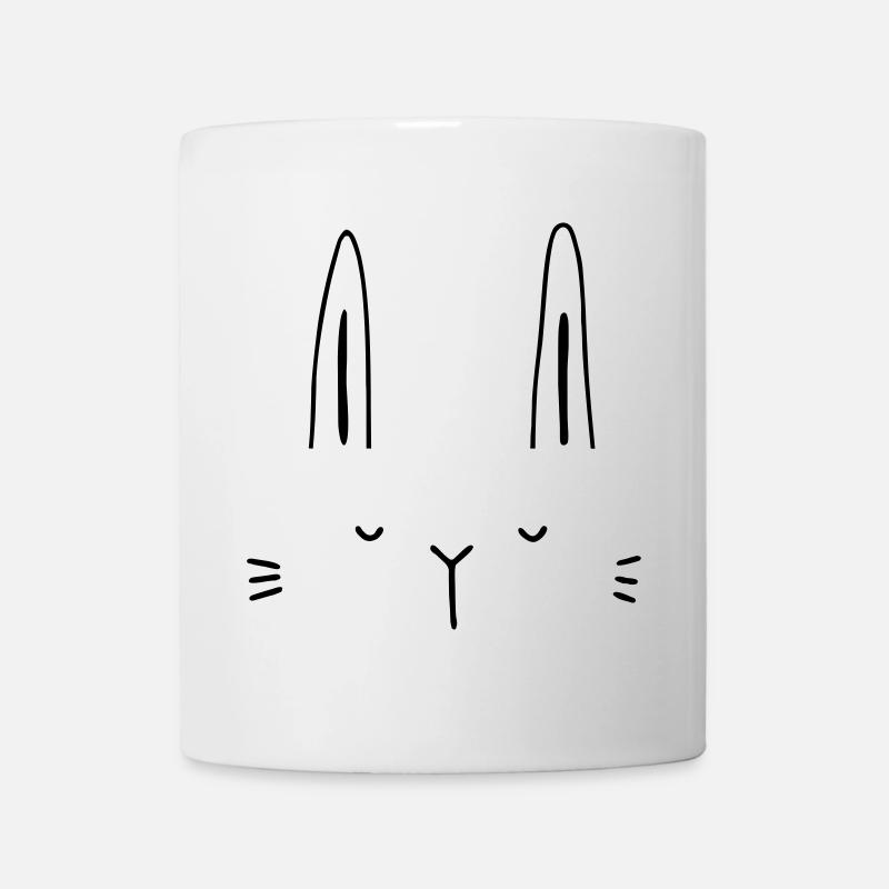 Hase Hasengesicht Gesicht Geschenkidee - Tasse - Weiß