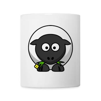 Moonlit Night Sheep Cartoon - Mug - white - Front