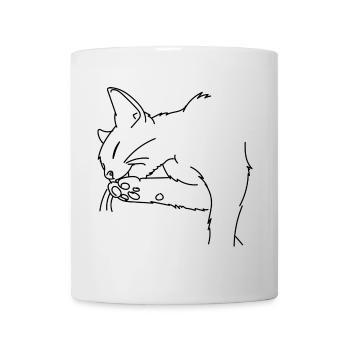 Katze - Tasse - Weiß - Vorne