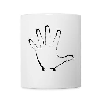 idée cadeau de membre de la main blanche - Mug blanc - blanc - Devant