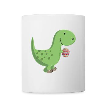 Dino with egg - Mug - white - Front