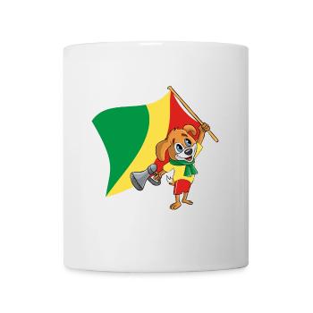 Kongo (Brazzaville) Fan Hund - Tasse - Weiß - Vorne