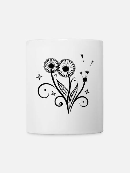 Löwenzahn, Pusteblume, dandelion - Tasse - Weiß