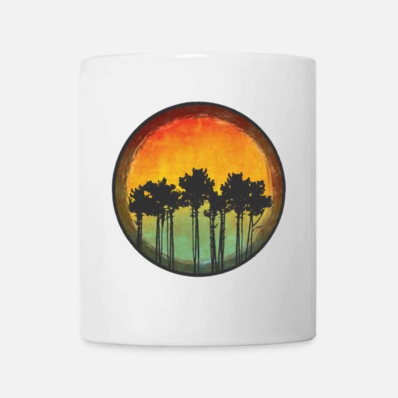 Pinien auf einer Düne - Tasse - Weiß