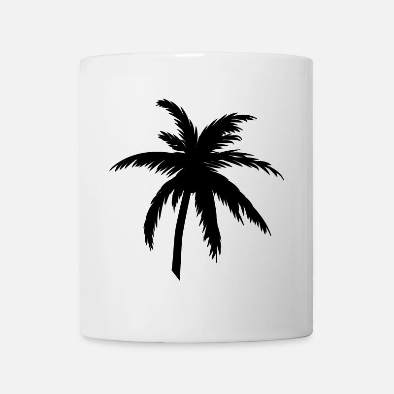 Palm Tree Silhouette Black – Tropical Style - Mug - white