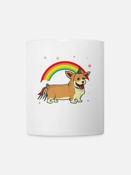 Cardigan Corgi Unicorn Corgicorn Welsh Corgi - Mug blanc - blanc
