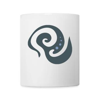 Graue Spirale - Tasse - Weiß - Vorne