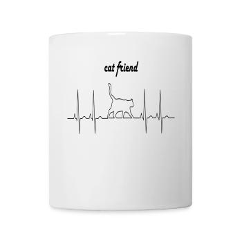 chat ami chat ami battement de coeur battement de coeur - Mug blanc - blanc - Devant