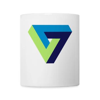 L'illusion d'optique de triangle impossible - Mug blanc - blanc - Devant