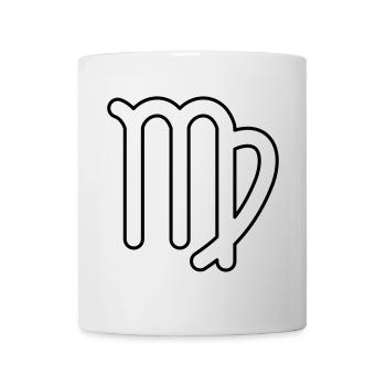 Jungfrau Sternzeichen Sternbild Tierkreiszeichen - Tasse - Weiß - Vorne