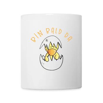 Je suis là bientôt je suis enceinte je bébé cadeau - Mug blanc - blanc - Devant