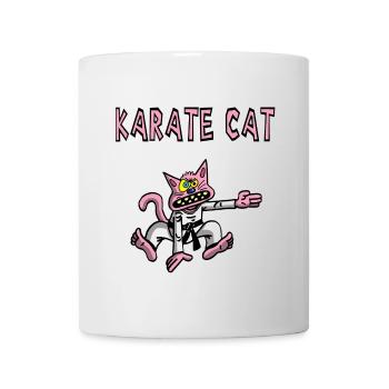 Pink cat and karate - Mug - white - Front