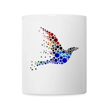 Vogel bunt - Tasse - Weiß - Vorne