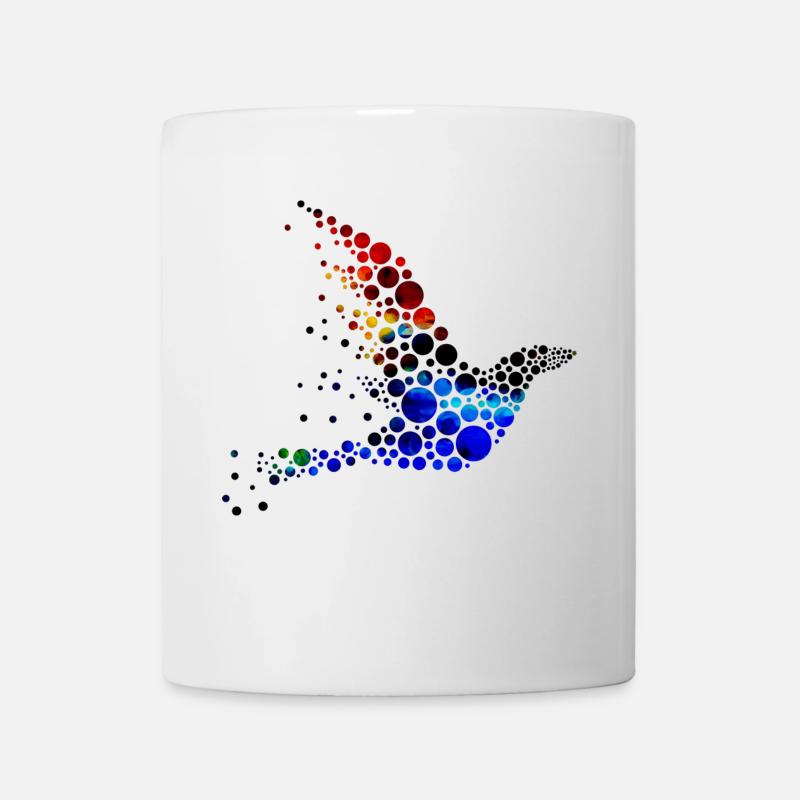 Vogel bunt - Tasse - Weiß