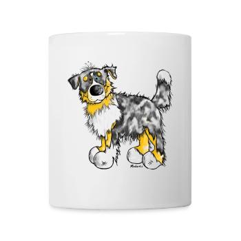 Australian Shepherd – Aussie – t-shirt design - Mug - white - Front