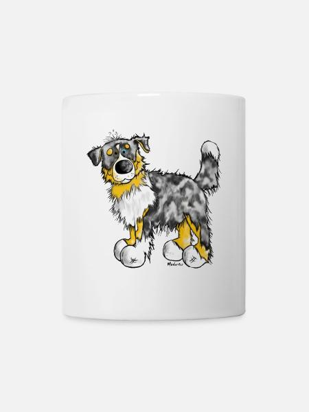 Aussie - Australian Shepherd - Hund - Dog - Tasse - Weiß